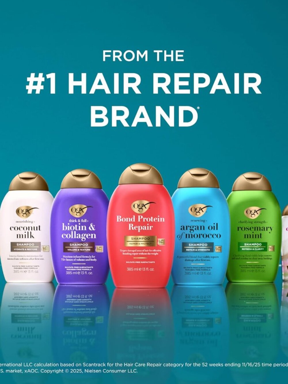 OGX Thick & Full + Biotin & Collagen Volumizing Shampoo, Nutrient-Infused Hair S - Picture 7 of 9